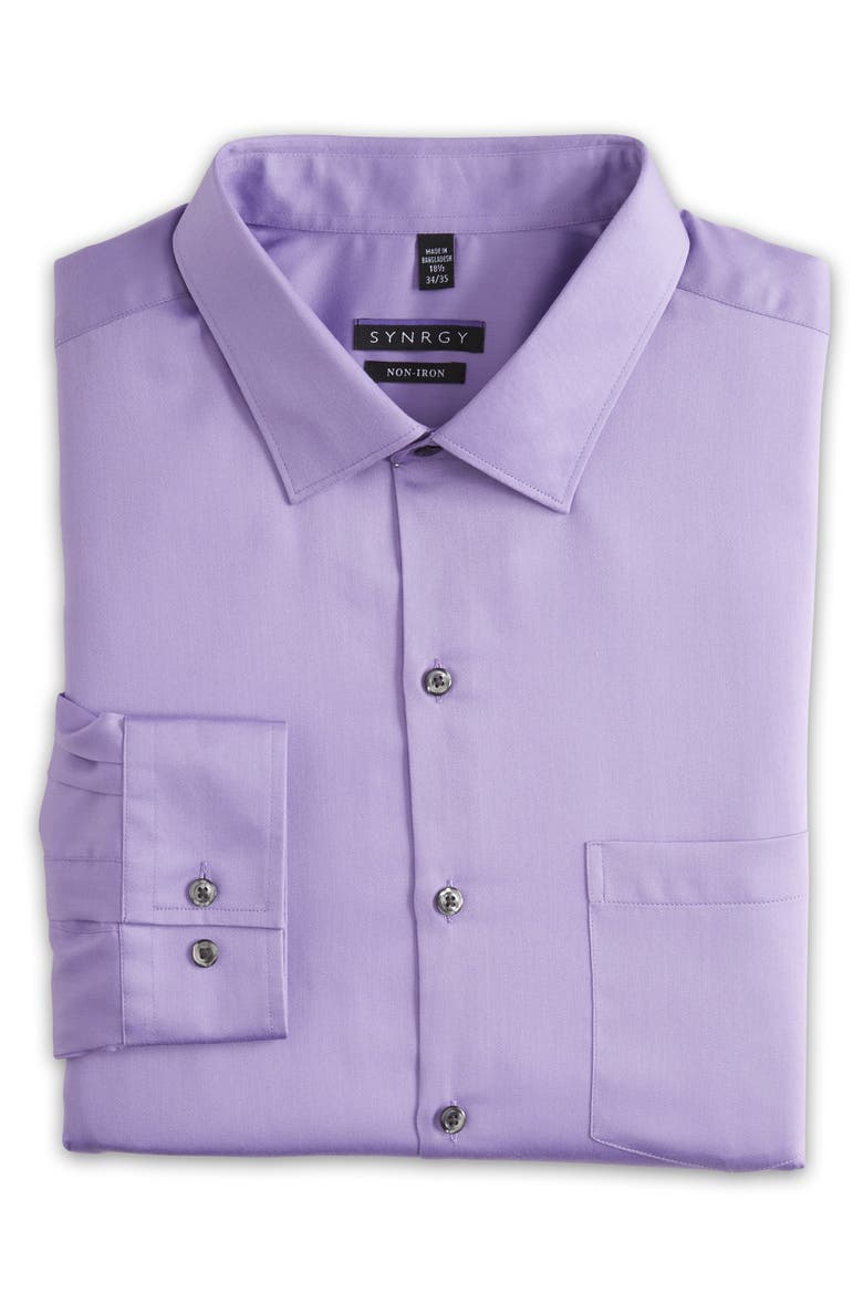 Big & Tall Sateen Dress Shirt, Main, color, ENGLISH LILAC