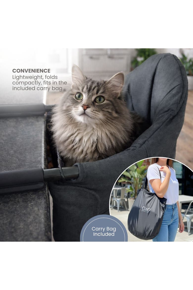Pet Portable Table Chair Seat, Hook-On Highchair, Compact & Fits Most Tables - Charcoal, Alternate, color, Charcoal