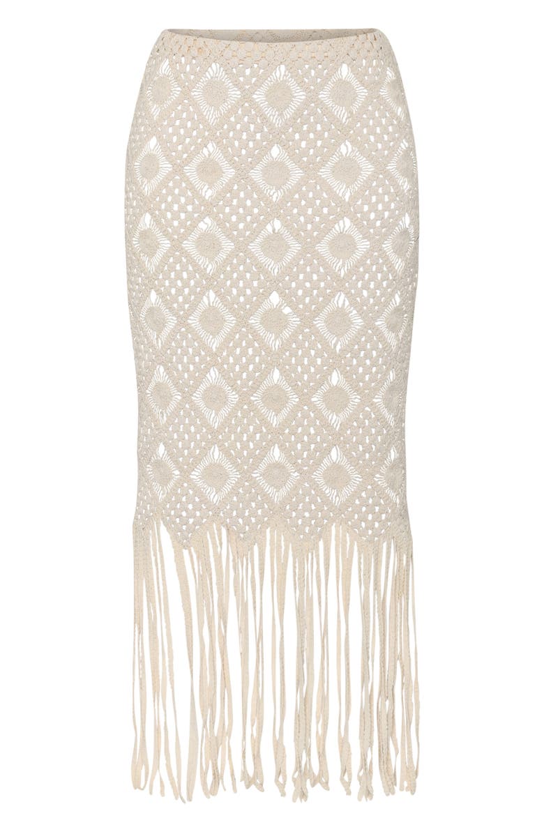 L'AGENCE Marjorie Diamond Crochet Cover-Up Skirt, Alternate, color, Natural