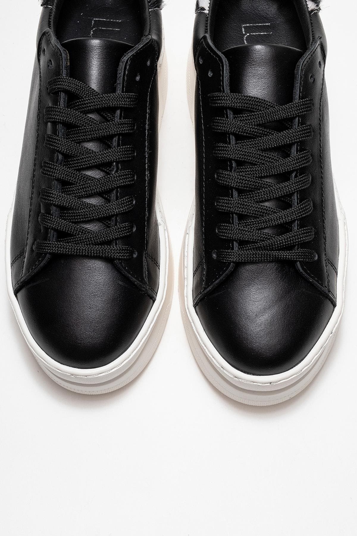 Forever & Always Shoes Anabel Leather Platform Sneakers, Alternate, color, Black Leather