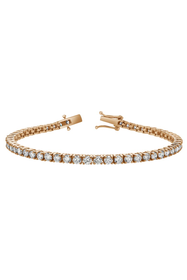 LMJ 10K Rose Gold Unisex Diamond Tennis Bracelets - 8.02 Carats, Main, color, 10K Rose Gold