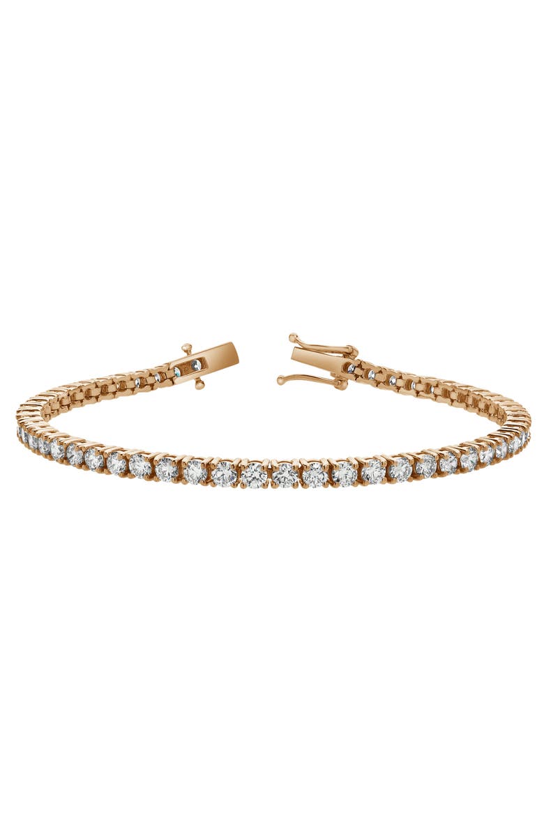 LuvMyJewelry LMJ 10K Rose Gold Unisex Diamond Tennis Bracelets - 8.02 Carats, Main, color, 10K Rose Gold