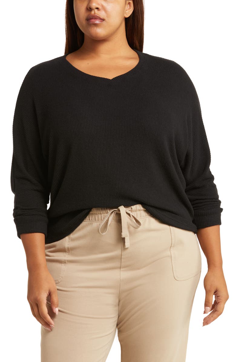 Caslon<sup>®</sup> Dolman Sleeve Rib Sweater, Main, color, 