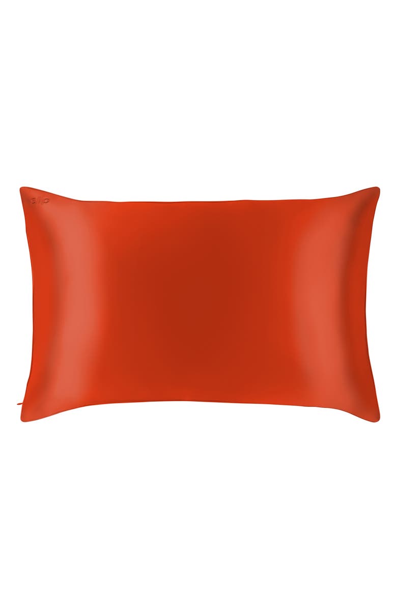 slip Pure Silk Queen Pillowcase, Alternate, color, Poppy