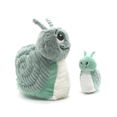 Snail Mom and Her Baby - Secret Keeper Plush Toy, Eco-Friendly, Soft & Washable