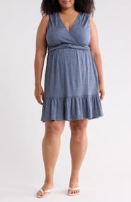 MAX STUDIO Front Knot Tiered Dress