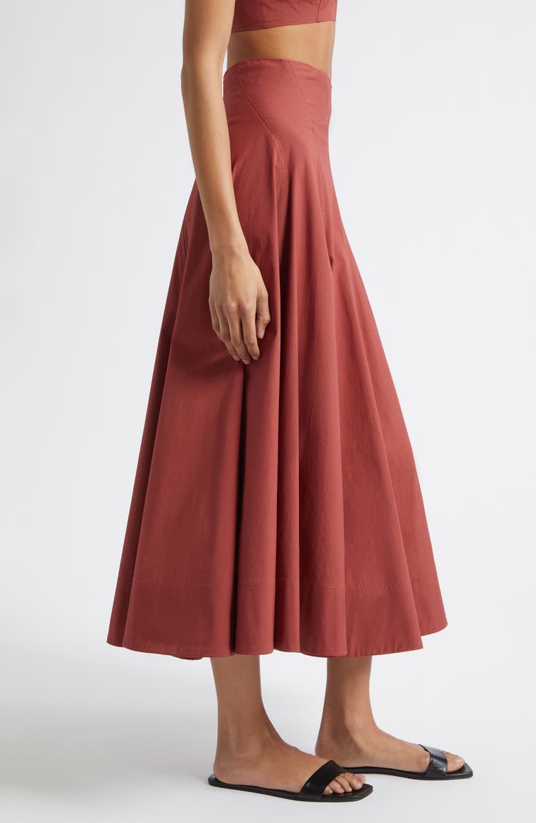 A.L.C. Gemma Stretch Cotton Skirt, Alternate, color, Apple Butter