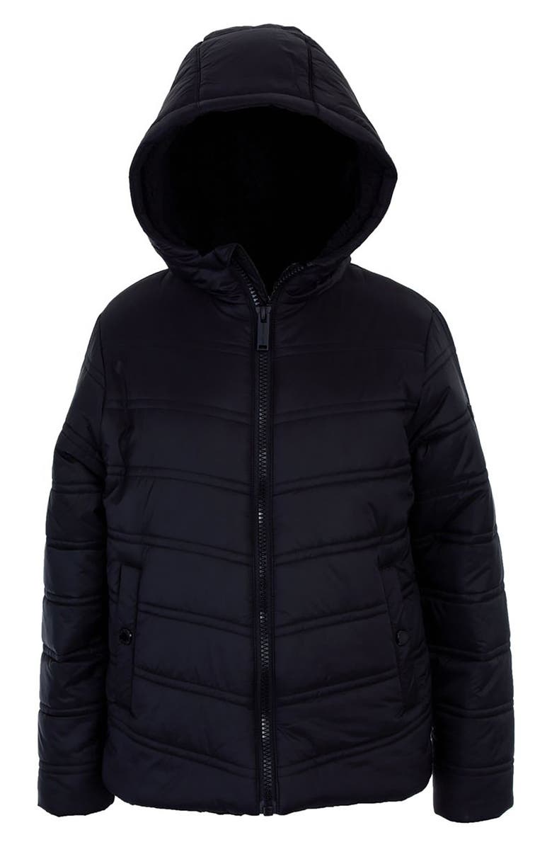 Michael Kors Kids' Plush Lined Puffer Jacket, Main, color, Black
