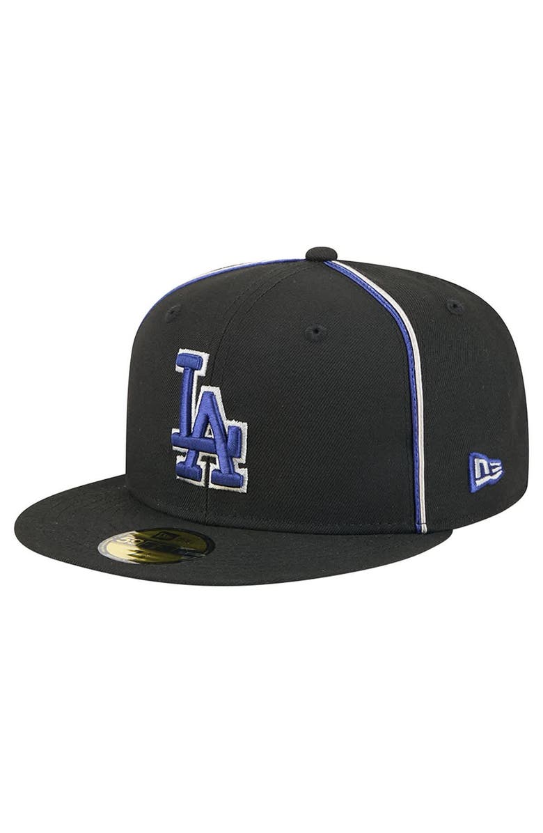 New Era Men's New Era Black Los Angeles Dodgers Soutache 59FIFTY Fitted Hat, Alternate, color, Black