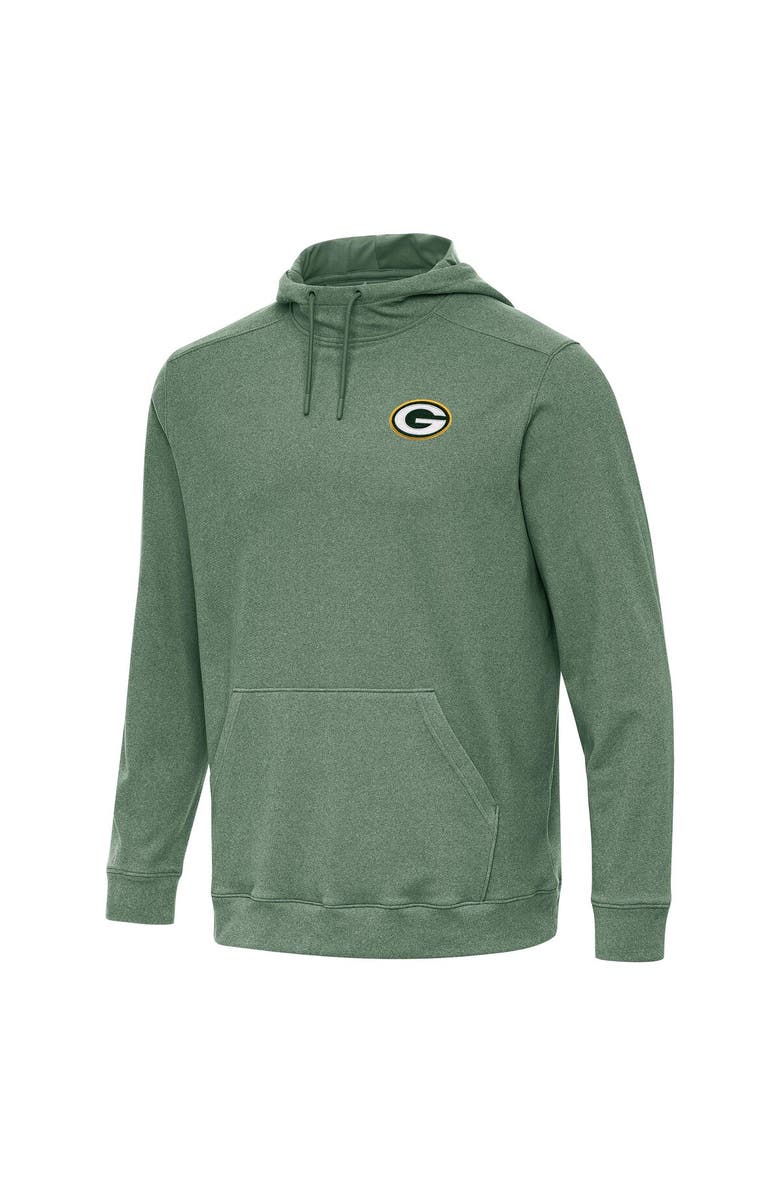 ANTIGUA Men's Antigua Heather Green Green Bay Packers Cloud Pullover Hoodie, Main, color, Heather Green