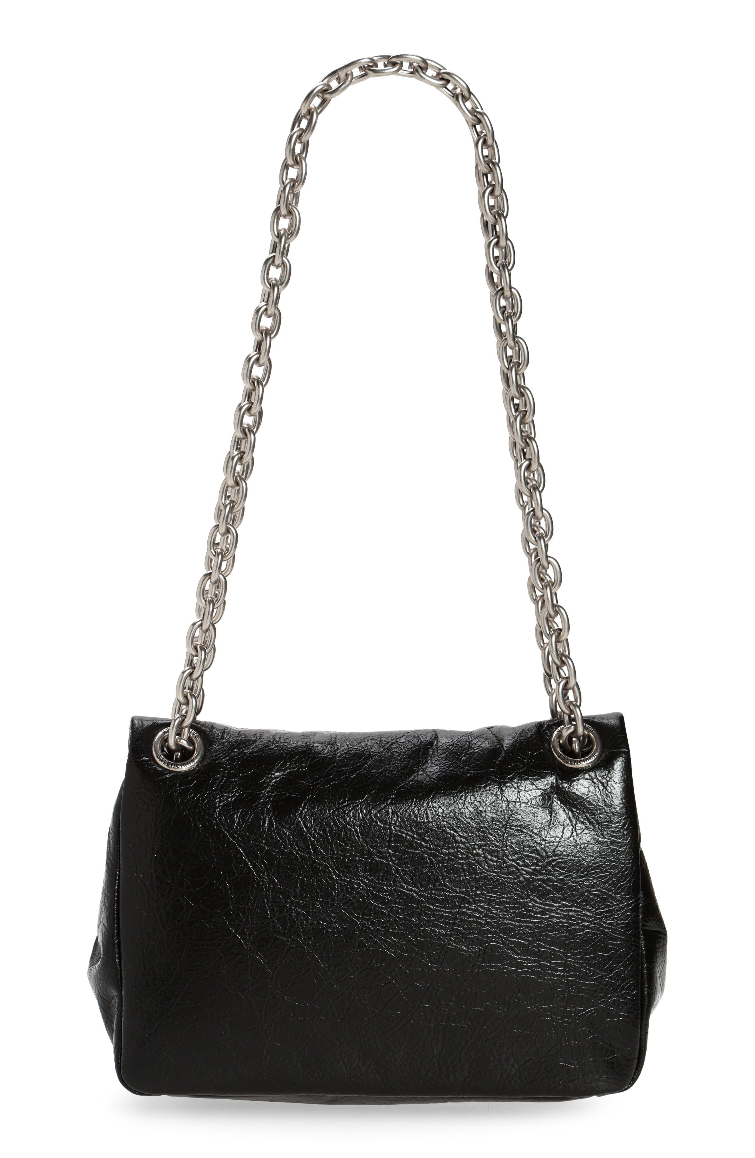 Balenciaga Mini Monaco Leather Shoulder Bag, Alternate, color, 