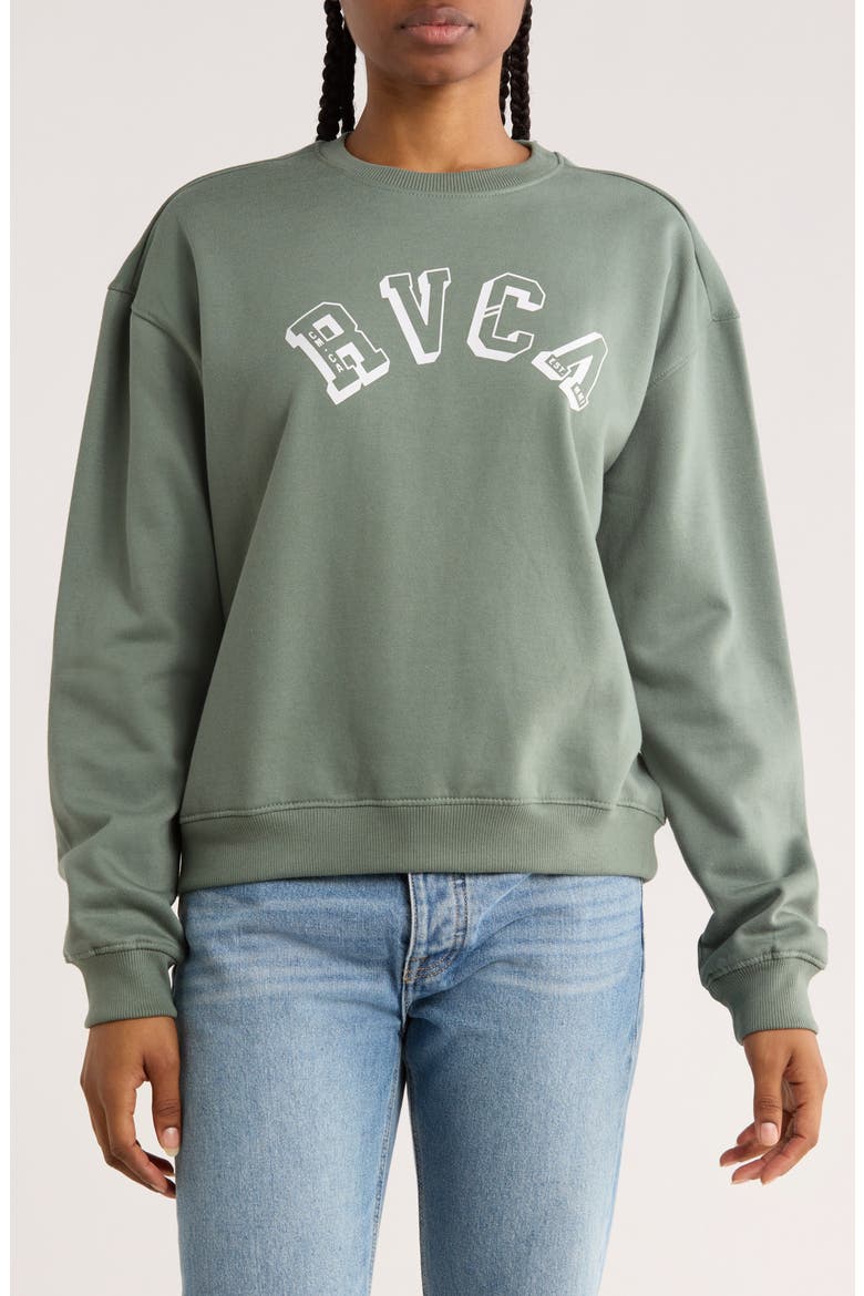 Sundown Crew Sweatshirt, Main, color, JADE