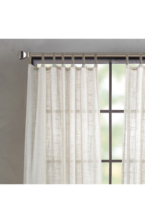 Dkny Set Of 2 Classic Sheer Jute Tab Curtain Panels In Linen