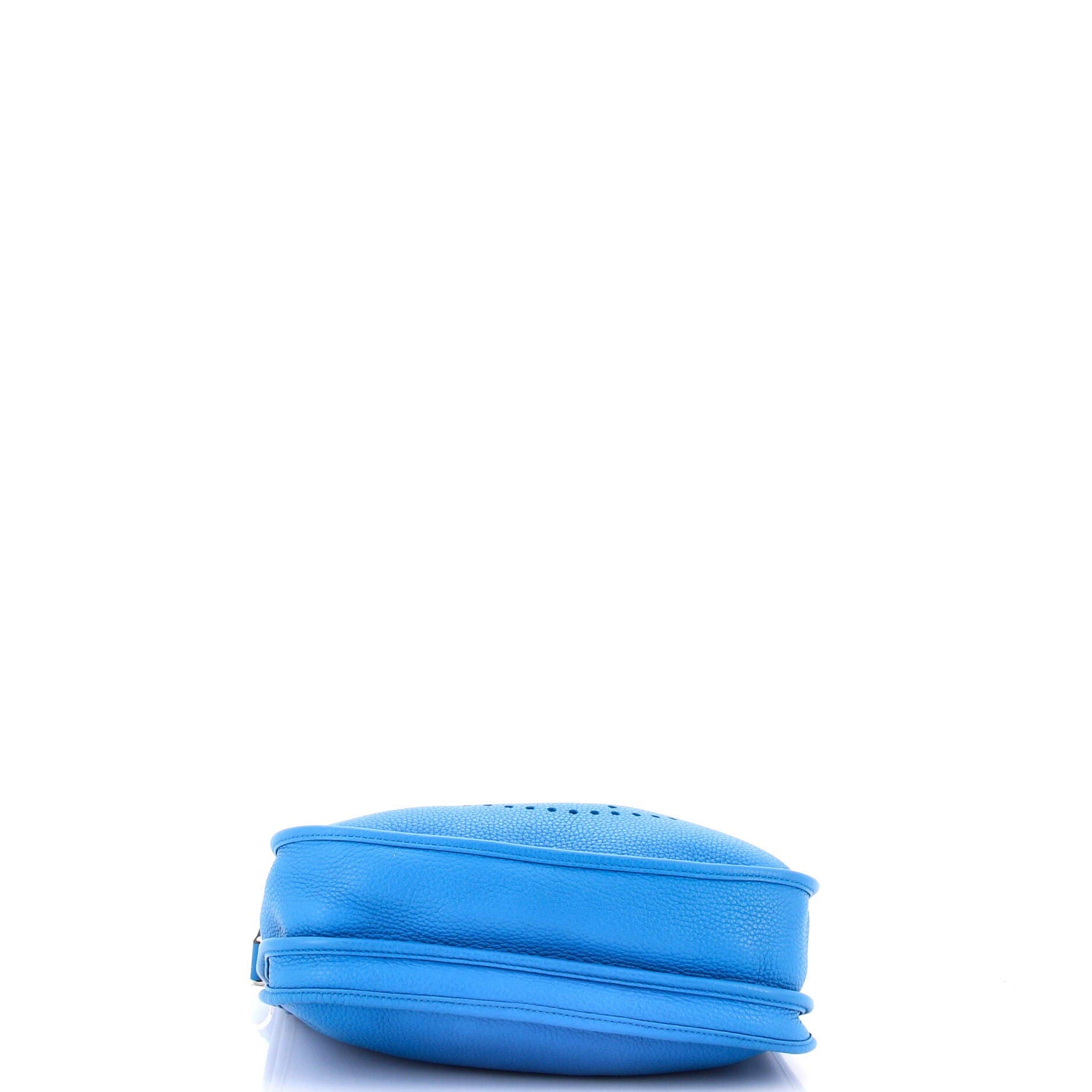 Pre-Owned Hermes Evelyne Bag Gen III Clemence PM, Alternate, color, Bleu Zanzibar