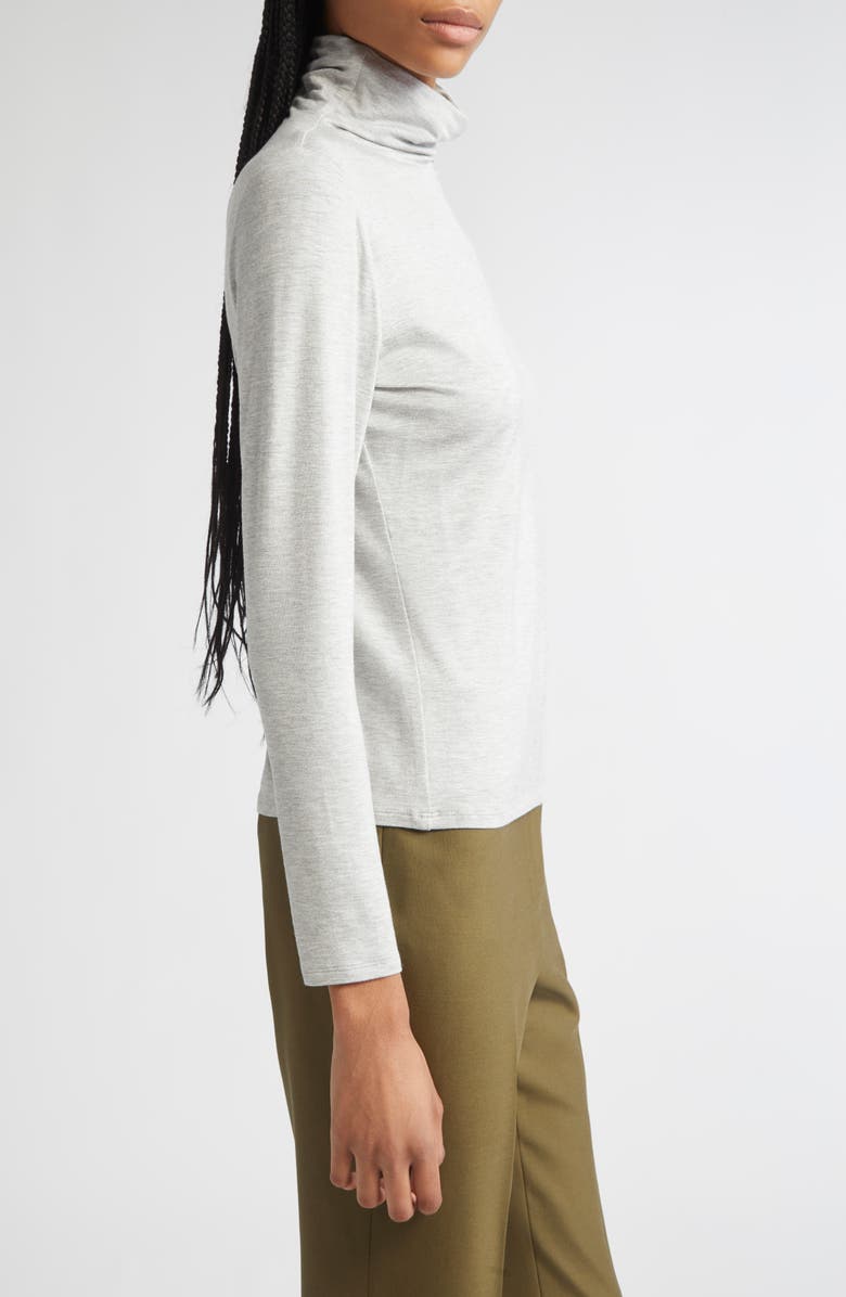 Lafayette 148 New York Funnel Neck Sweater, Alternate, color, Grey Heather