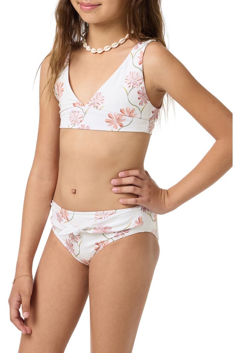 Kids' Ivy Floral Two-Piece Swimsuit, Alternate, color, TOFU