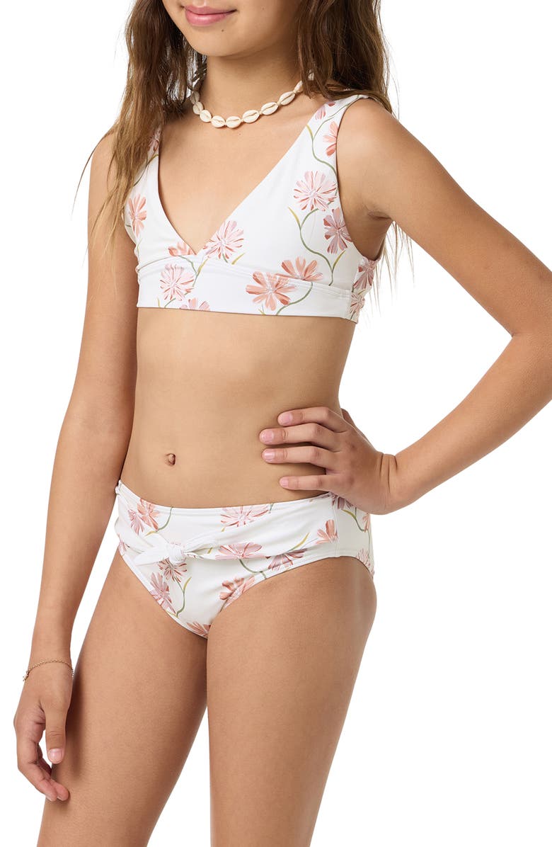 O'Neill Kids' Ivy Floral Two-Piece Swimsuit, Alternate, color, Tofu