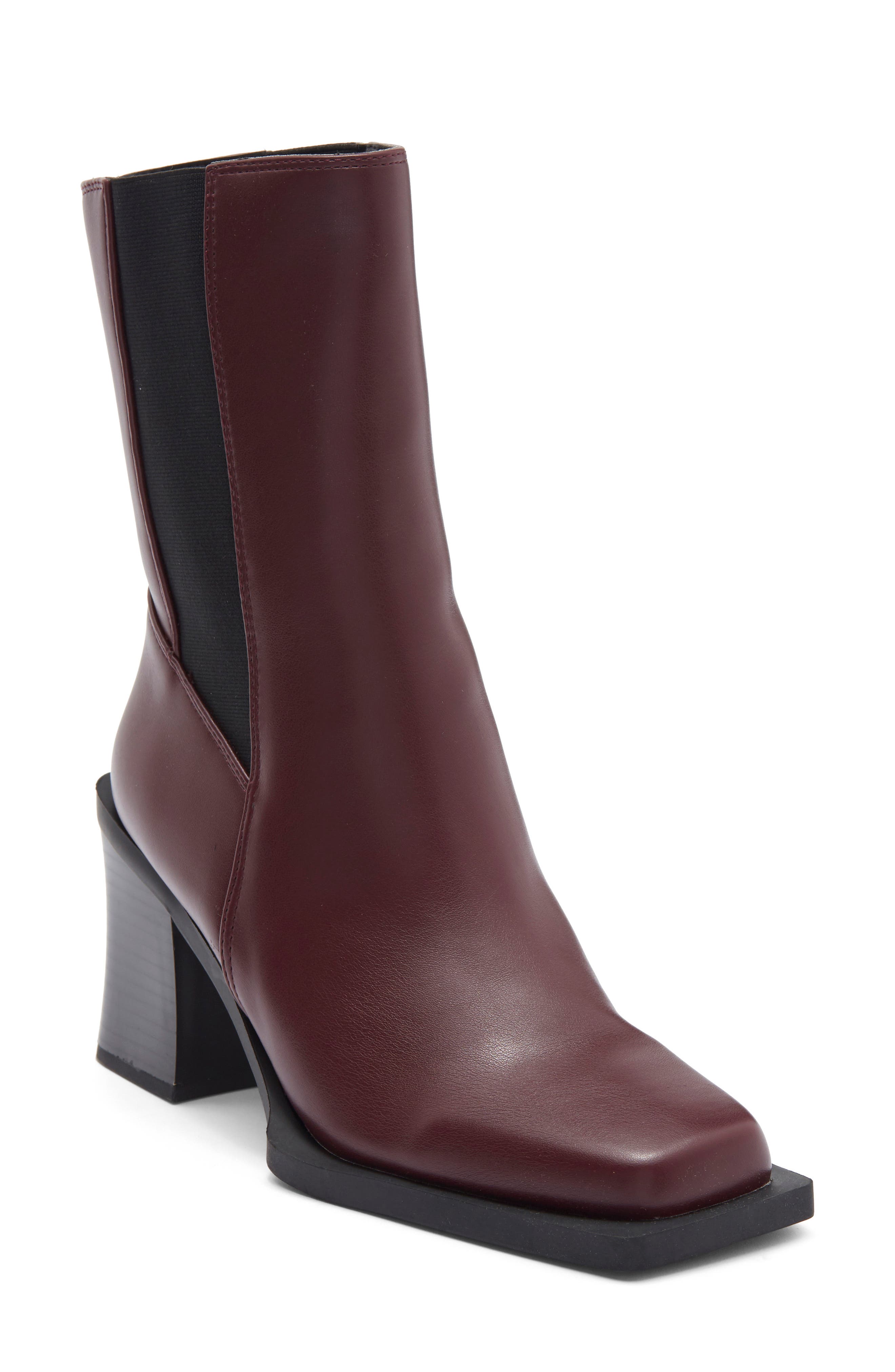 Topshop Block Heel Chelsea Boot, Main, color, 
