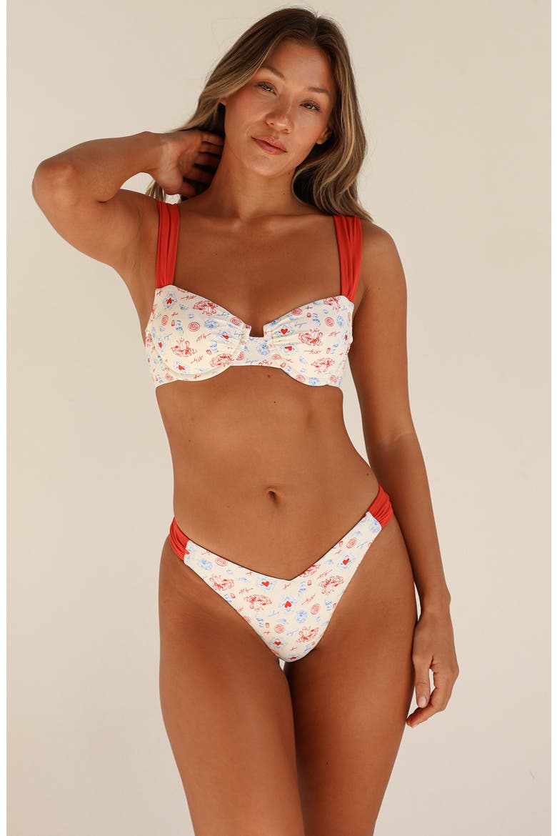Eze Super Cheeky Bikini Bottom, Alternate, color, Bonjour