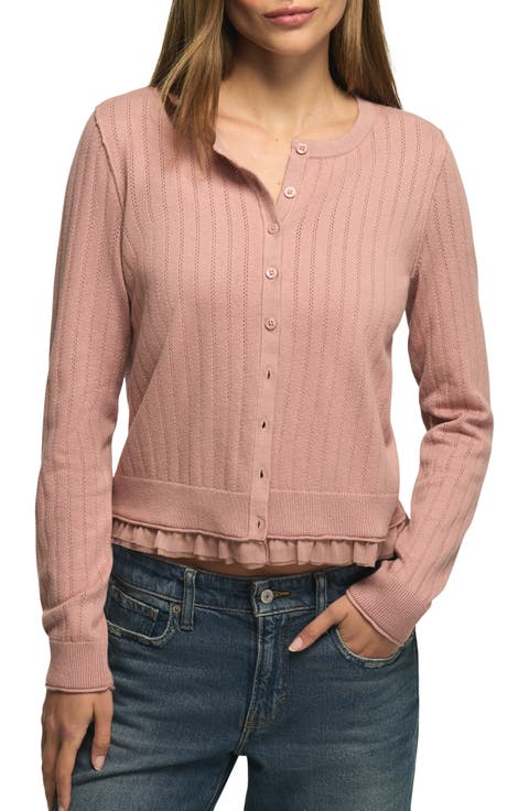 Ruffle Trim Cardigan