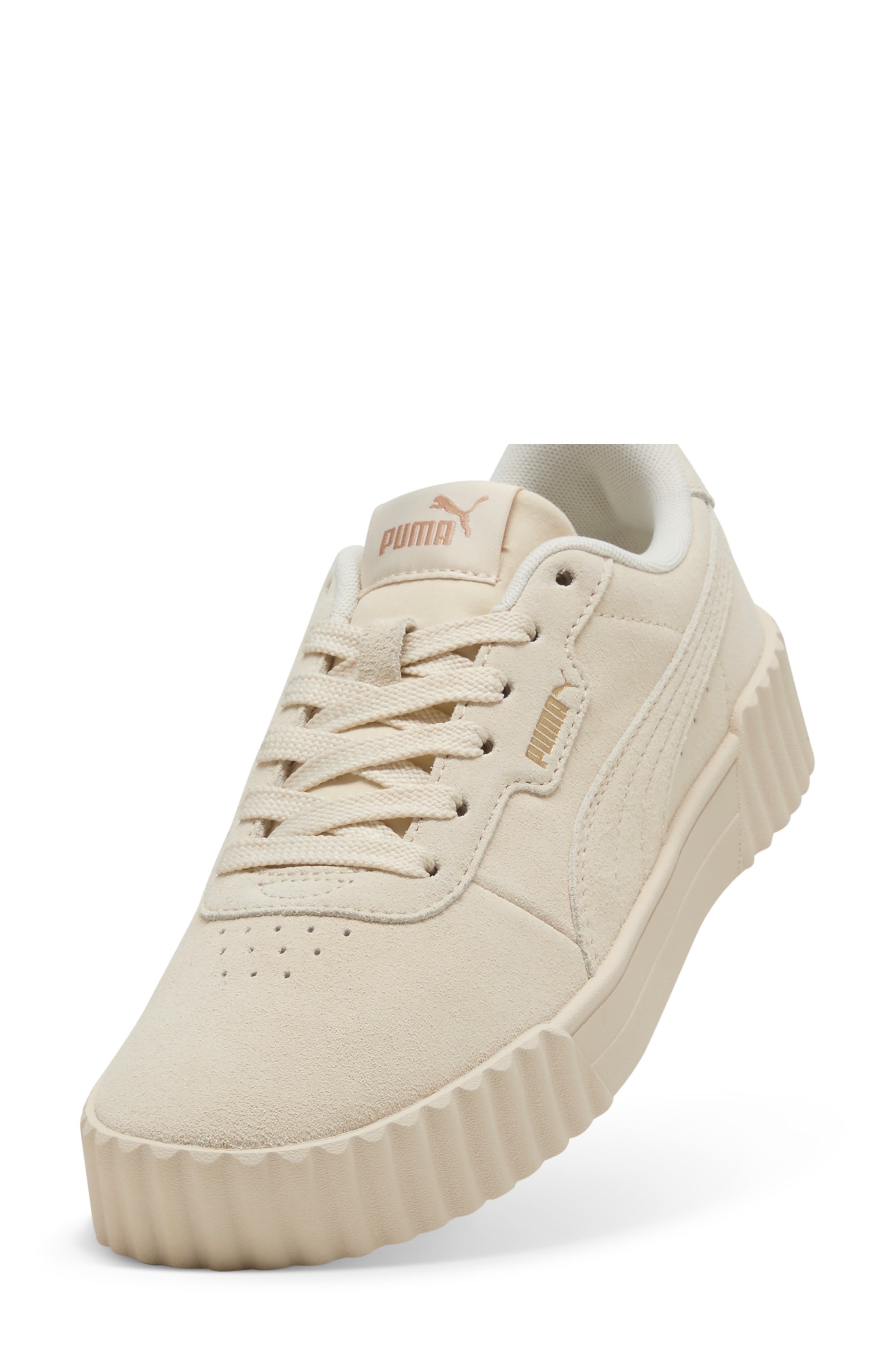 PUMA Carina 3.0 SD Sneaker, Alternate, color, Alpine Snow-Puma Gold
