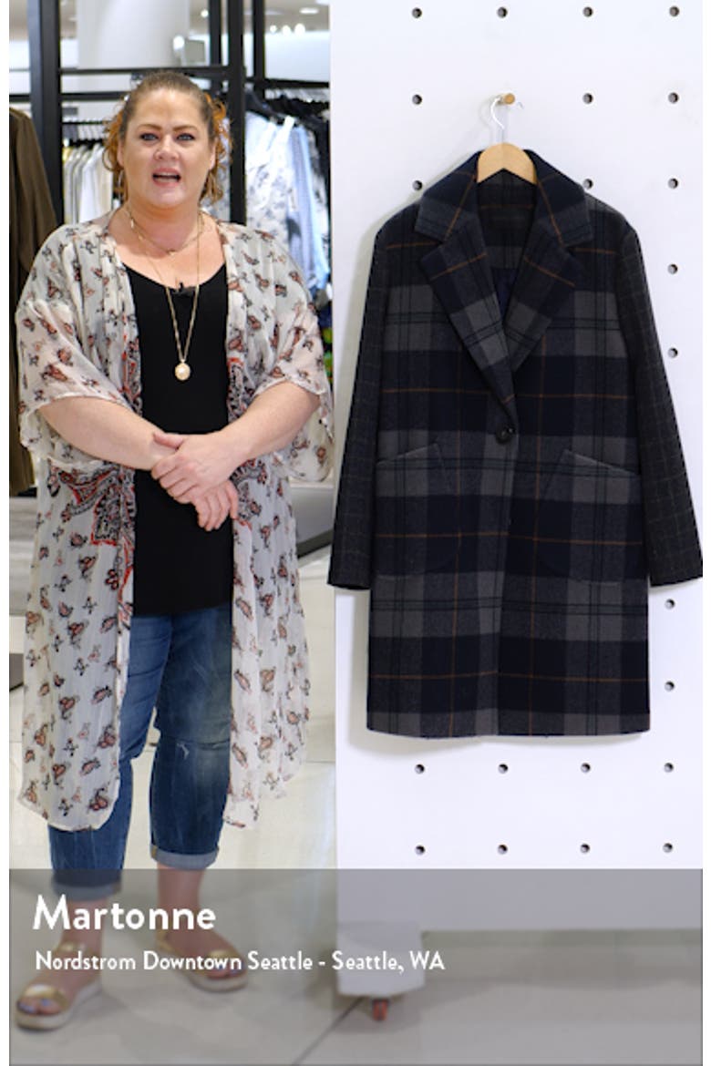 Plaid Brushed Wool Coat video