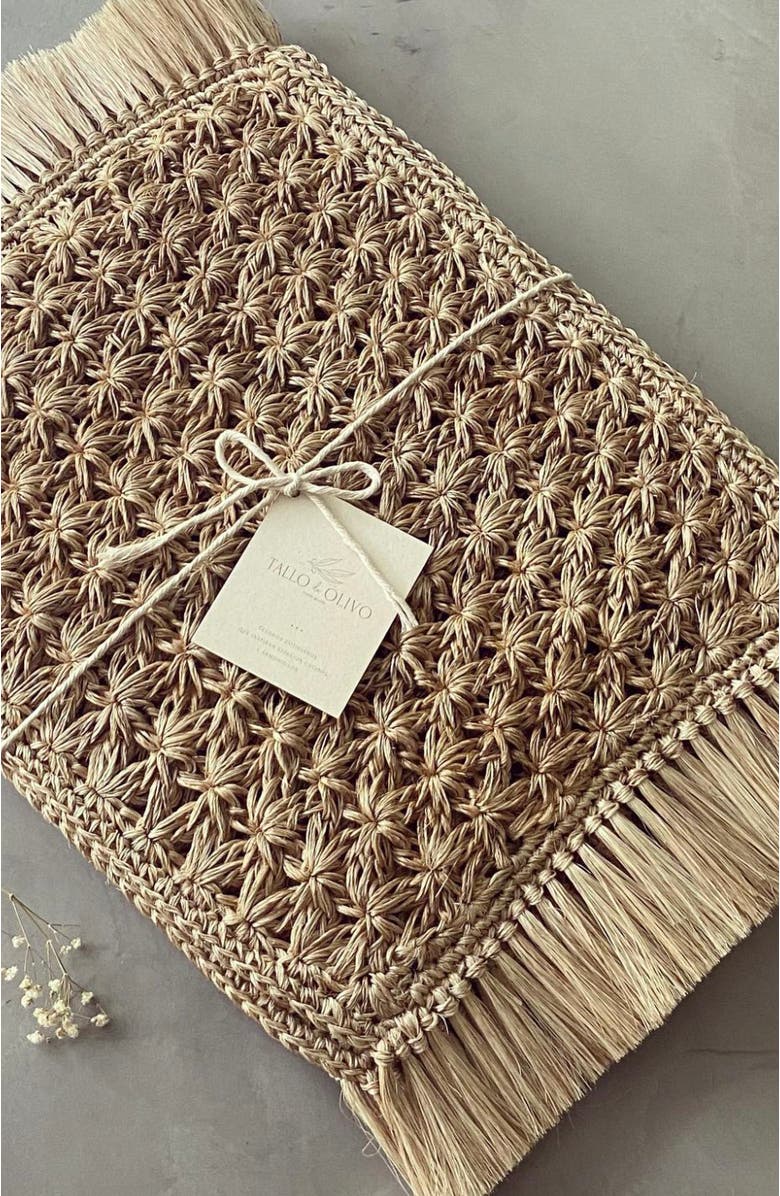 Tallo de Olivo Star Placemat - Set Of 4, Main, color, Brown