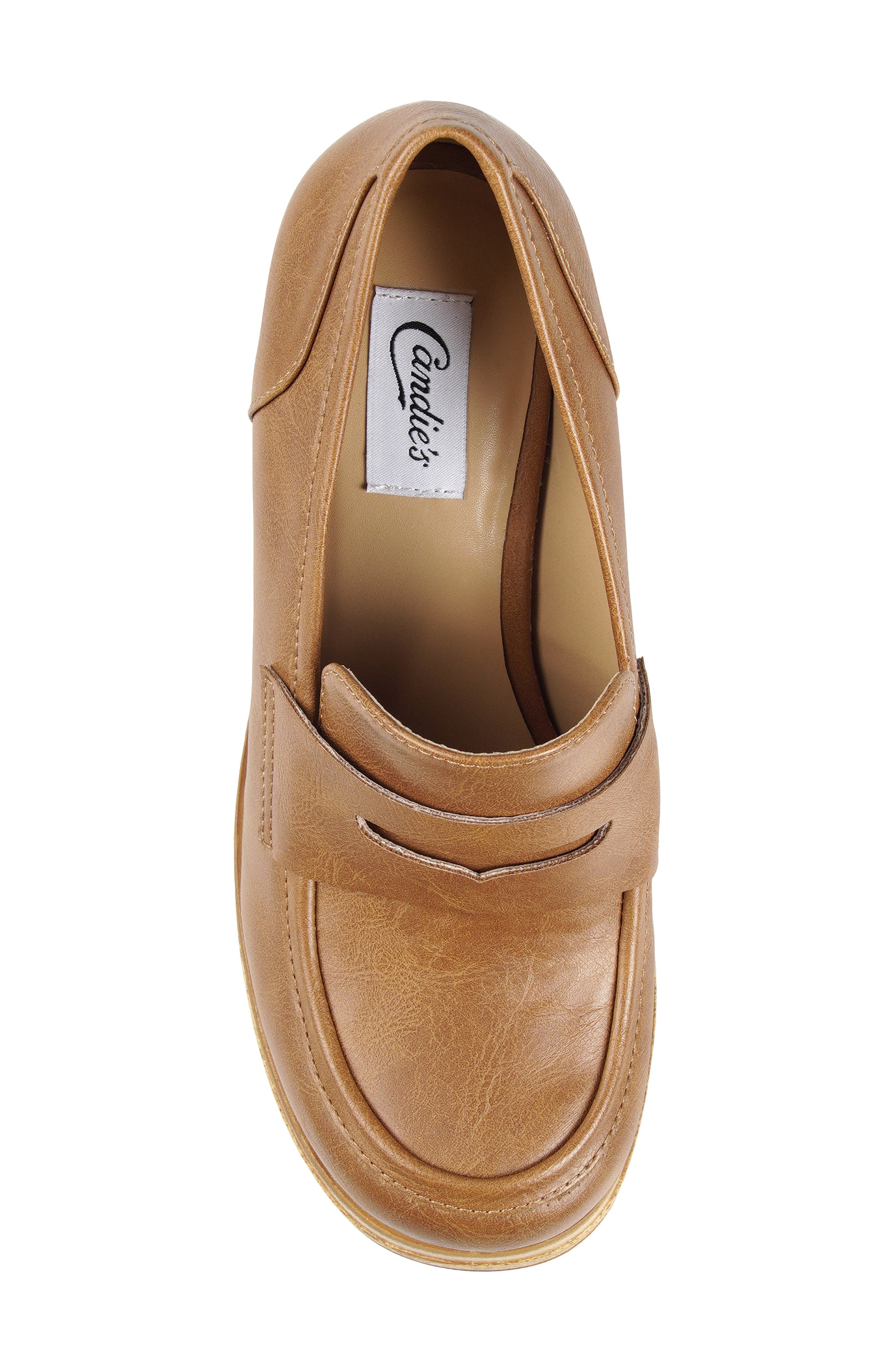 Candie's Ace Platform Pump, Alternate, color, Tan Faux