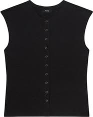 Theory Organic Cotton Button-Up Vest