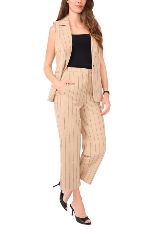 Halogenr Halogen(r) Stripe Linen & Cotton Crop Pants