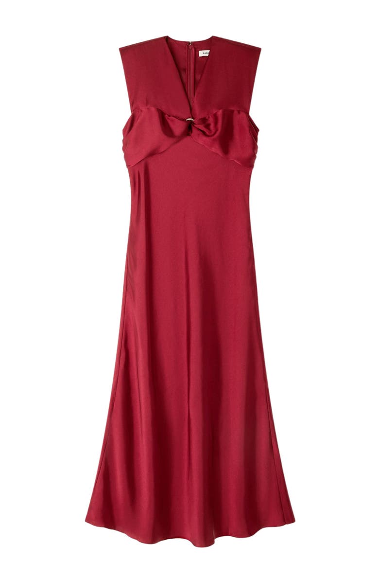 SANDRO V-neck maxi dress, Alternate, color, Bordeaux
