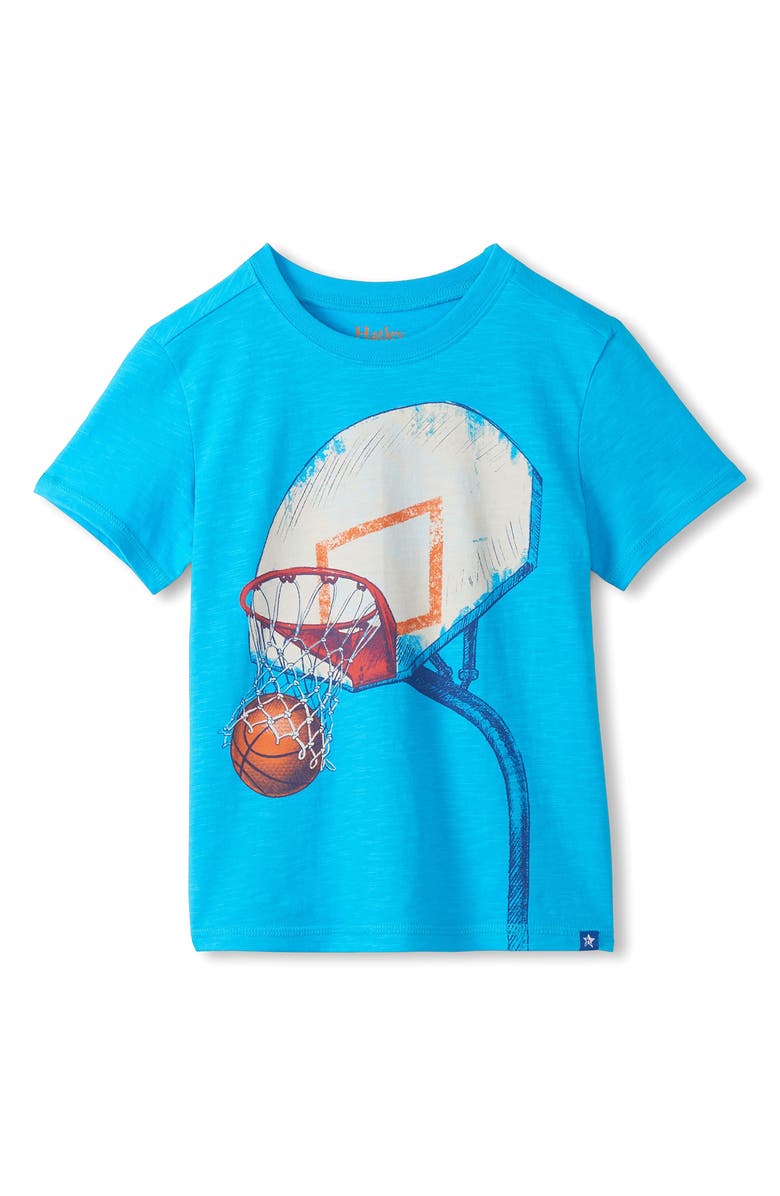 Hatley Kids' Hoops Graphic T-Shirt, Main, color, Blue