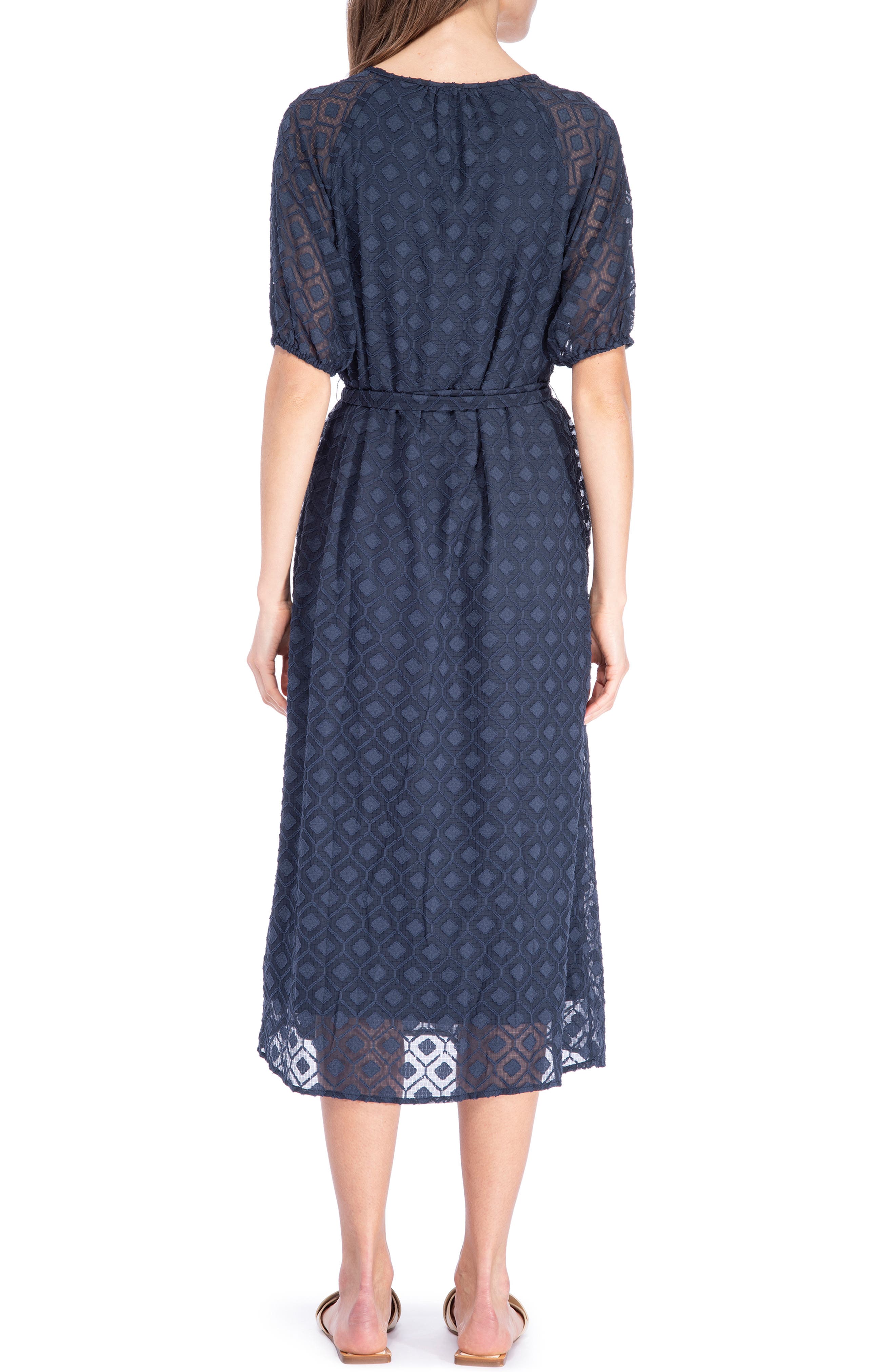 Bobeau V-Neck Self Tie Midi Dress (Women) | Nordstromrack