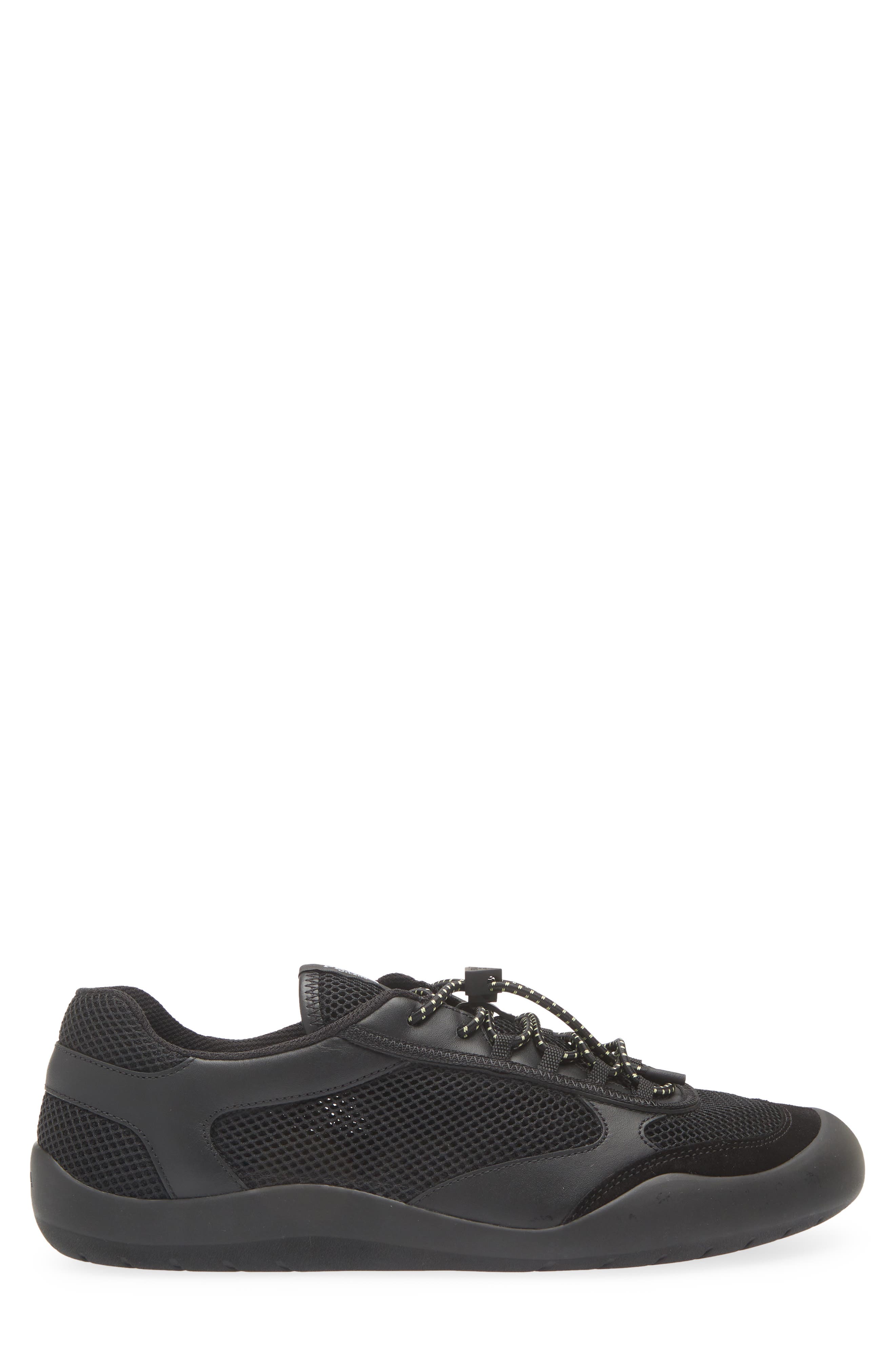 Prada Speedrock Mixed Media Sneaker, Alternate, color, Nero