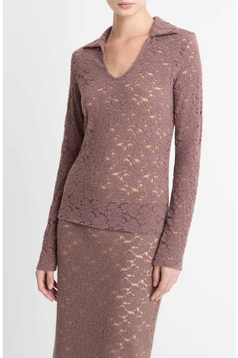 Stretch Lace Top, Alternate, color, SMOKY BERRY