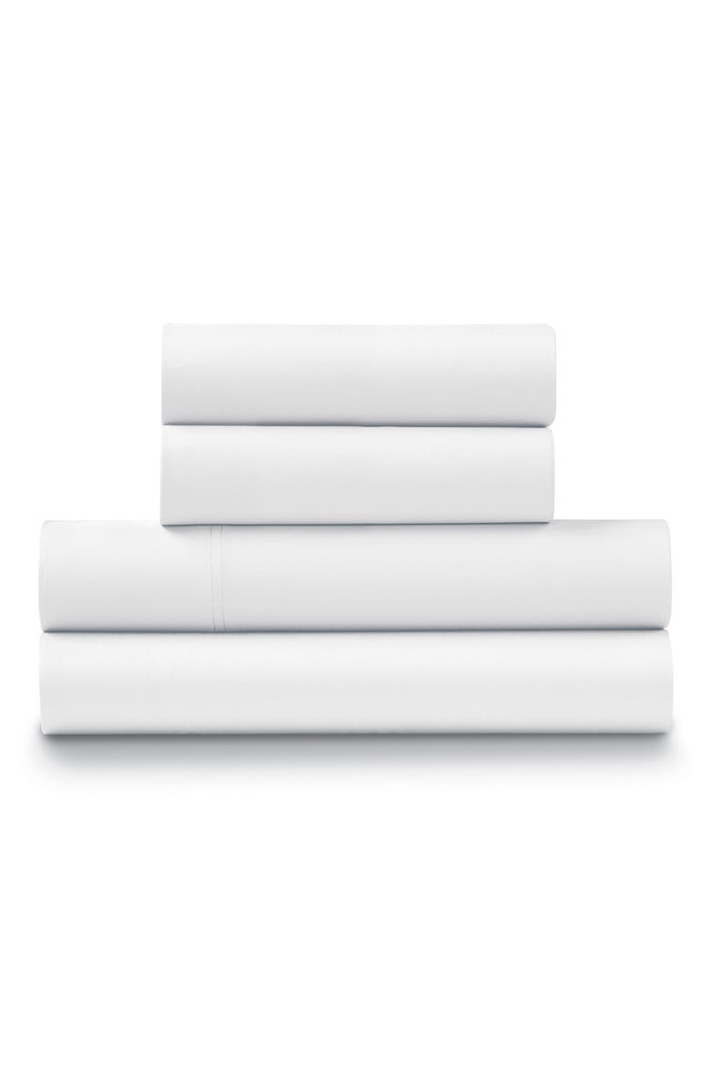 500 Thread Count Cotton Sateen 4-Piece Sheet Set, Main, color, WHITE