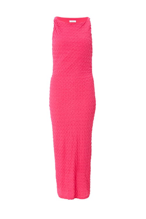 QUIZ QUIZ TEXTURED JERSEY MIDI DRESS WITH TWIST STRAP DETAIL