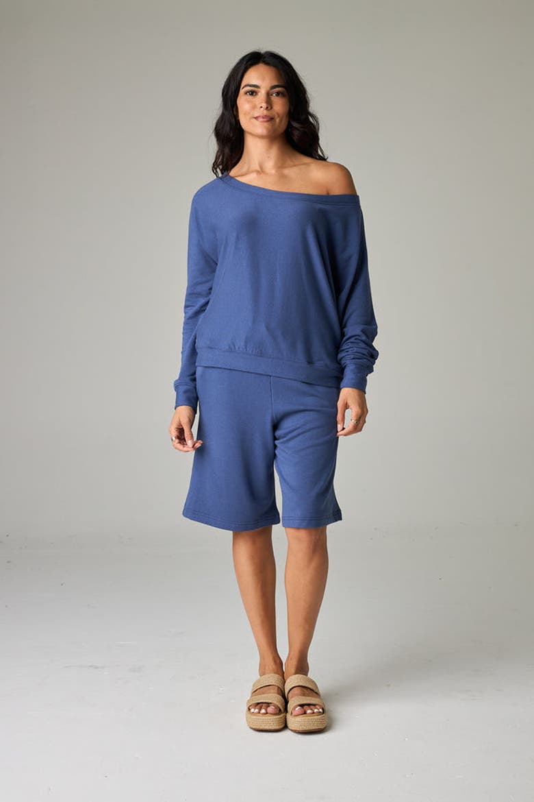 Baikal Eco-Luxe Fleece Bermuda Short - Cloud-Soft Comfort, Alternate, color, Deep Ocean