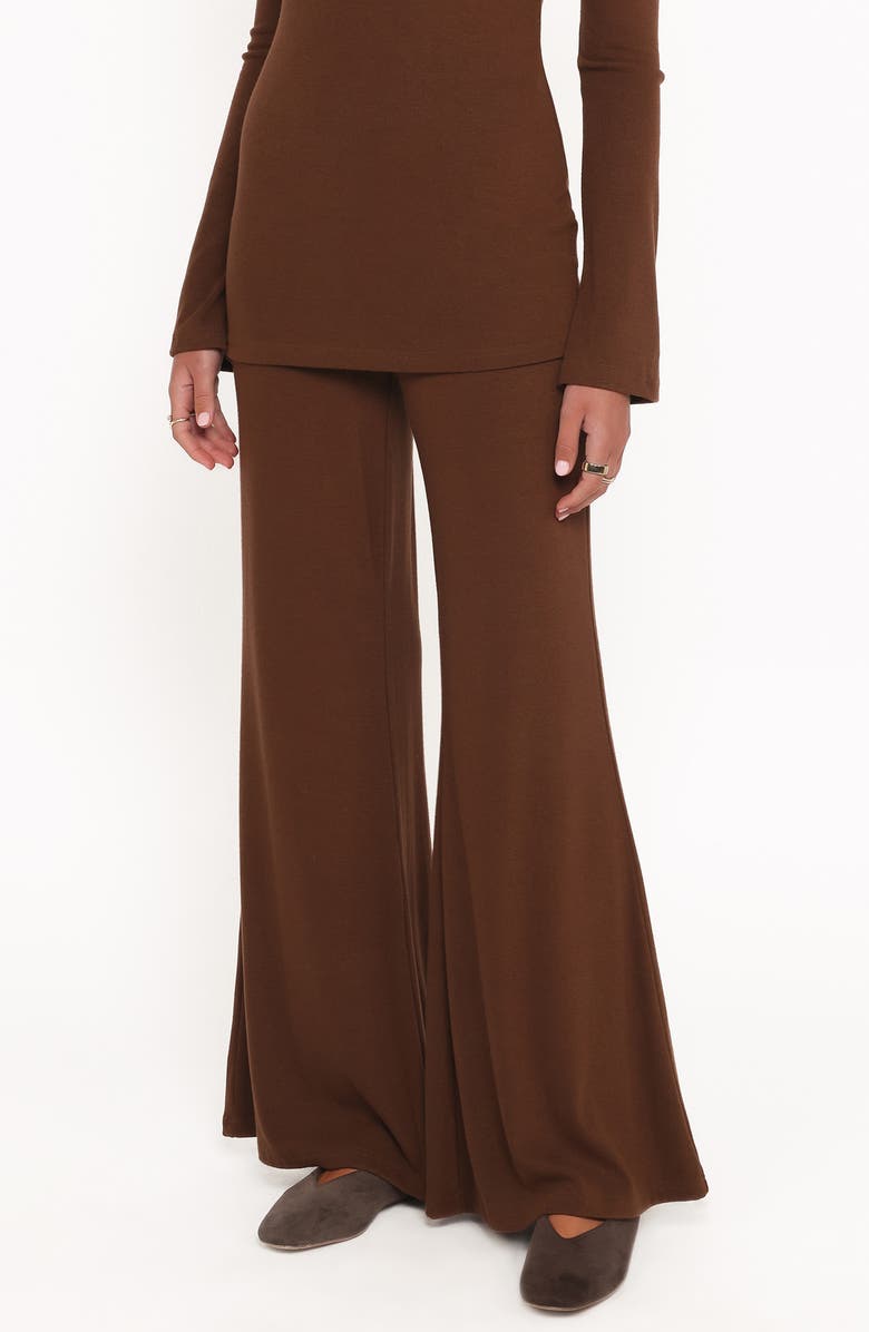 Petal & Pup Selly Knit Top & Wide Leg Pants Set, Main, color, Brown