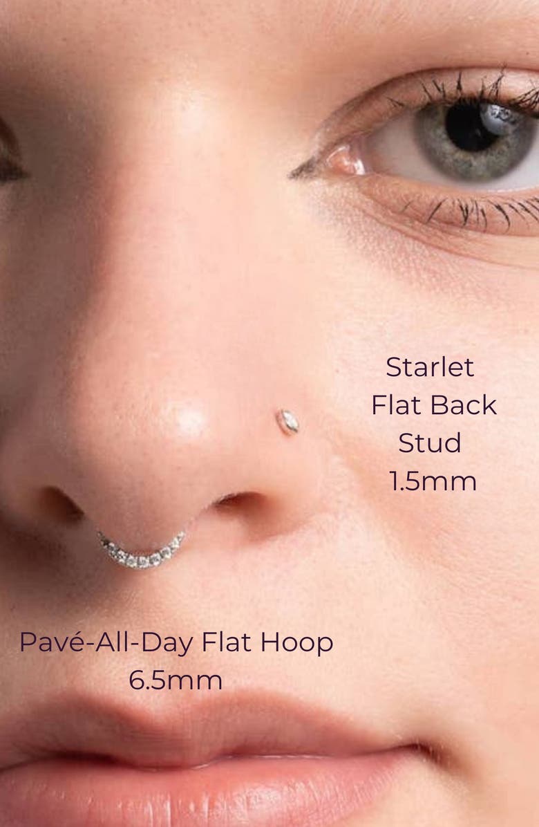 Seed2Stone Pavé-All-Day Flat Hoop, Alternate, color, Yellow Gold