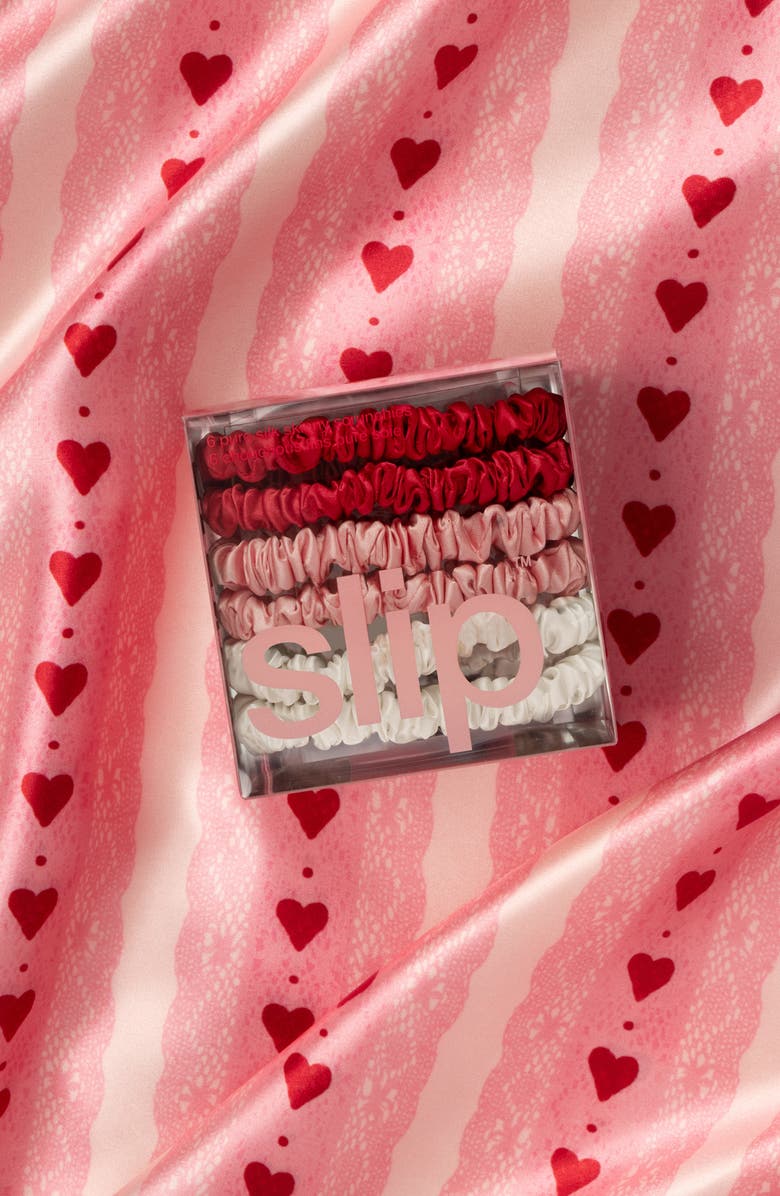 slip Sweetie 6-Pack Skinny Silk Scrunchies, Alternate, color, Sweetie