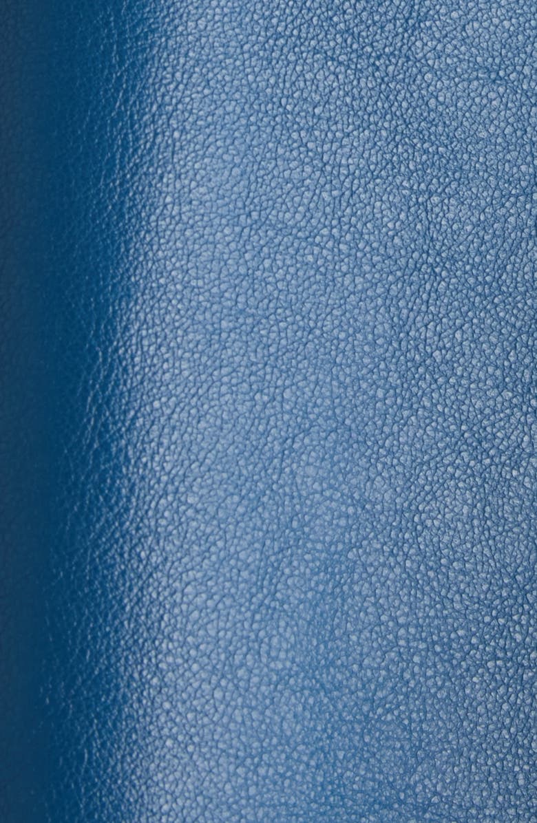 Chloé Patine Leather Car Coat, Alternate, color, Stellar Blue