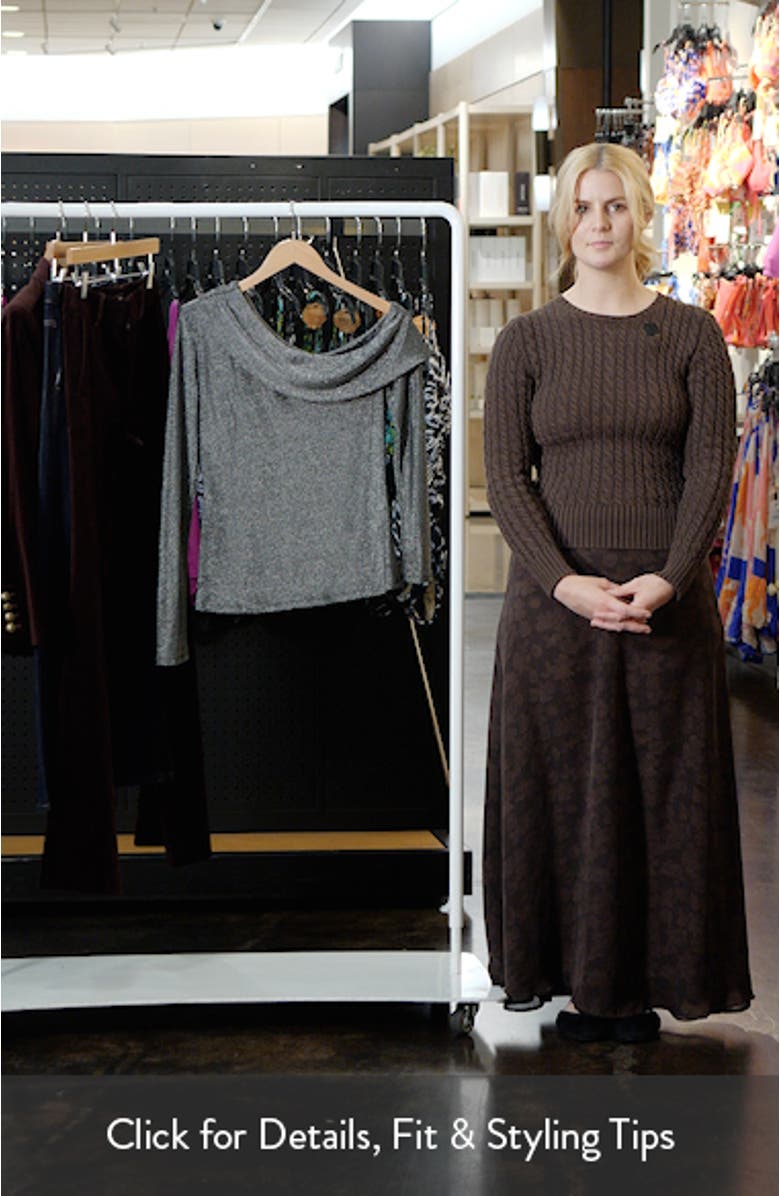 Carrie Metallic One-Shoulder Top, sales video thumbnail