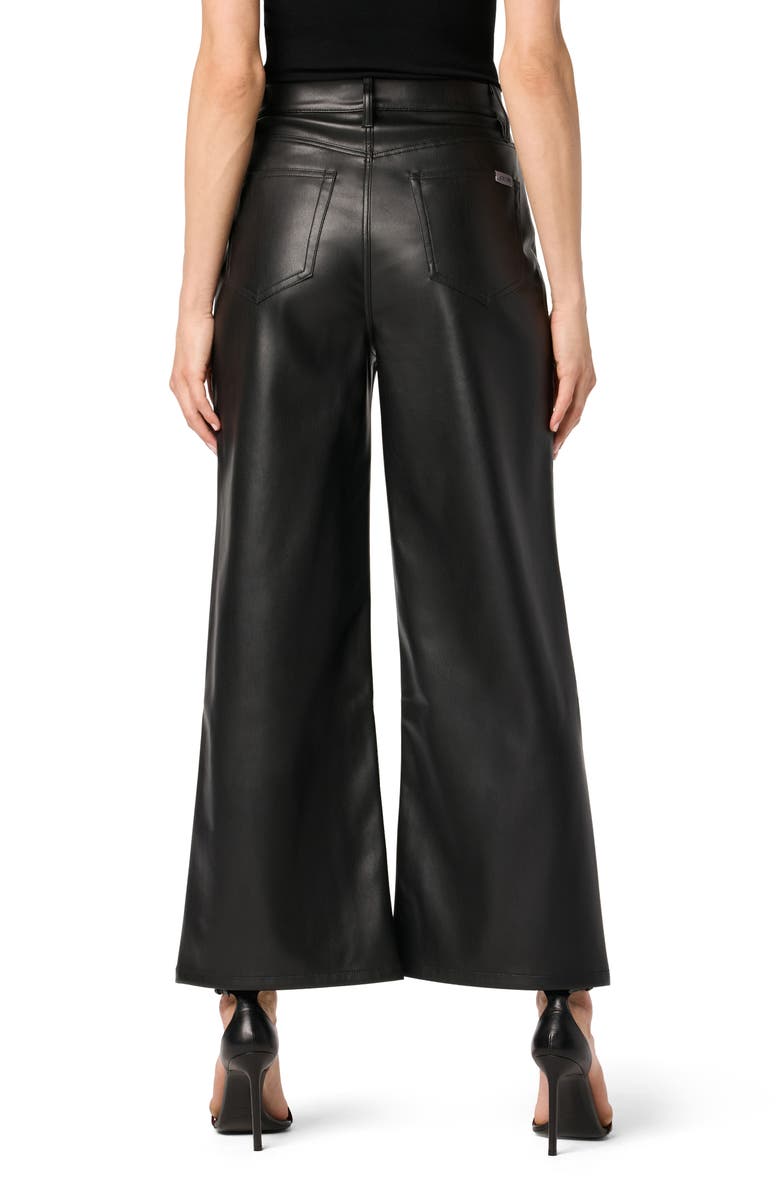 Joe's Faux Leather Ankle Wide Leg Pants, Alternate, color, Black