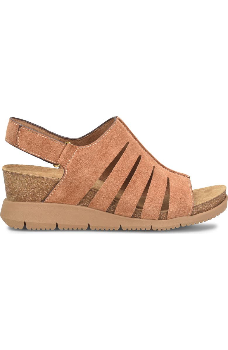 Comfortiva Scottie Slingback Wedge Sandal, Alternate, color, Luggage