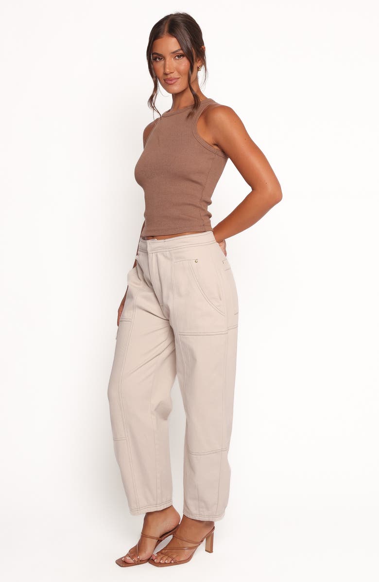 Petal & Pup Kiah Cotton Cargo Pants, Alternate, color, Ecru