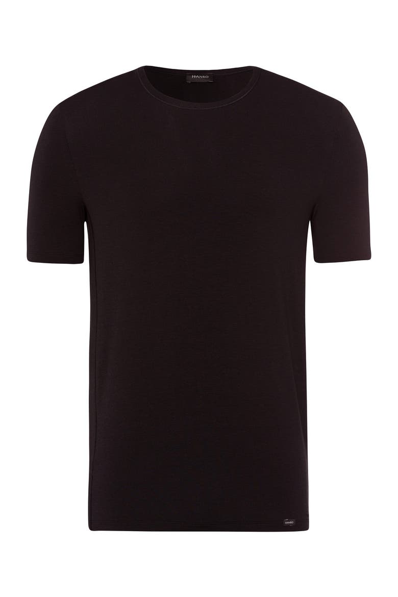 Natural Function TENCEL™ and Cotton Fitted Crew Neck T-Shirt, Main, color, Deep Black