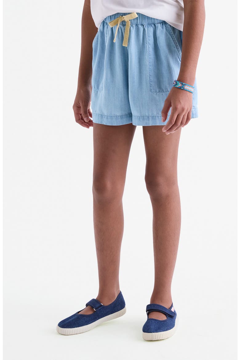 Kids' Chambray Shorts, Alternate, color, LIGHT ACID WASH