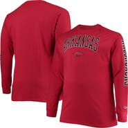 Champion Men's Champion Cardinal Arkansas Razorbacks Big & Tall 2-Hit Long Sleeve T-Shirt