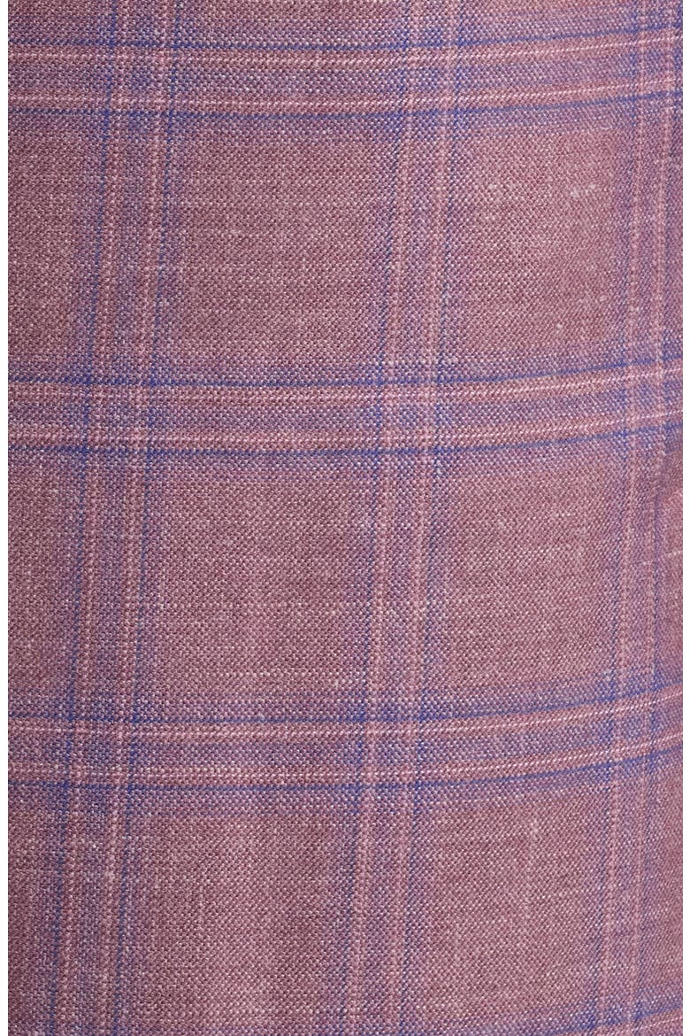 Purple Check Slub Wool Blend Sport Coat, Alternate, color, LILAC